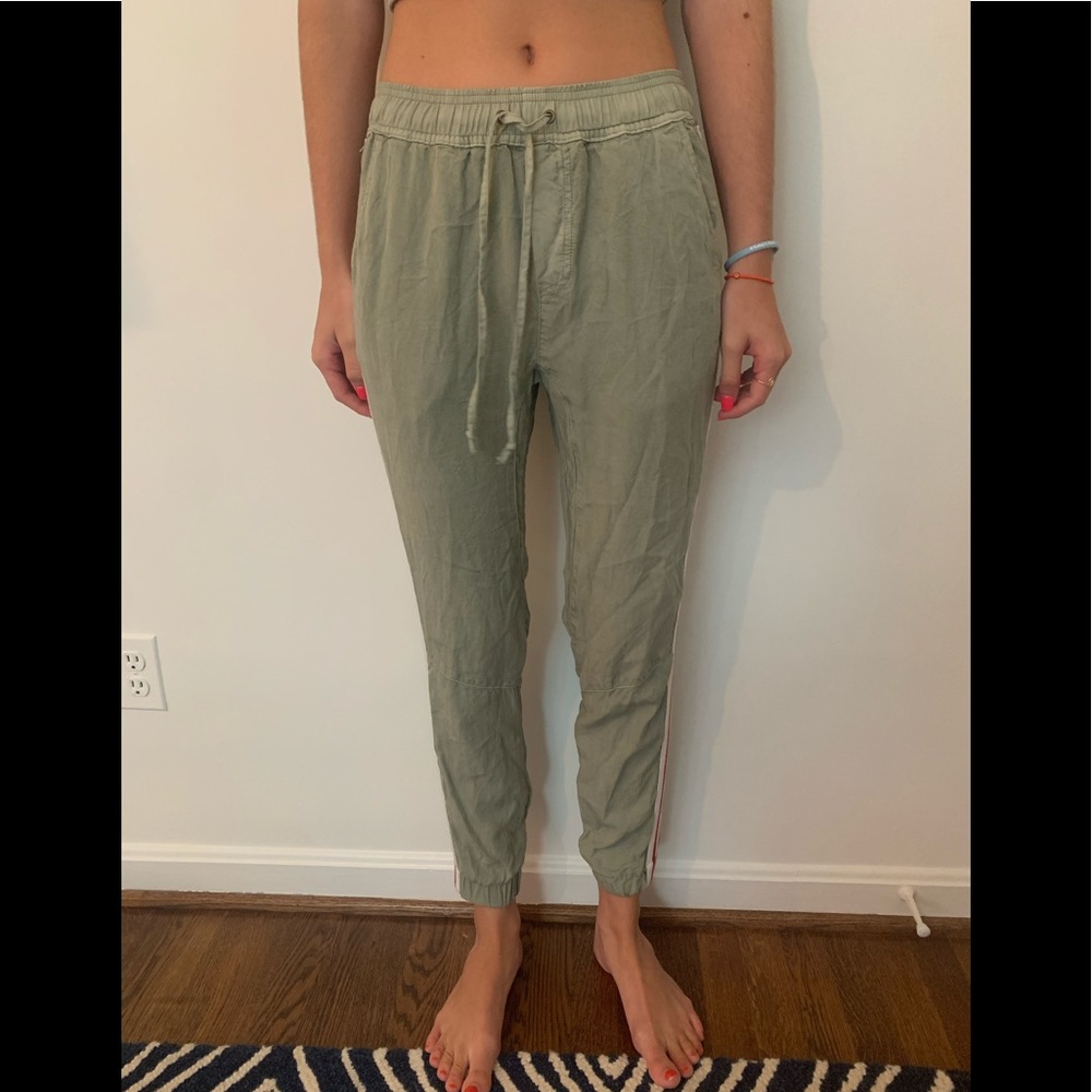 Green Stripe Joggers